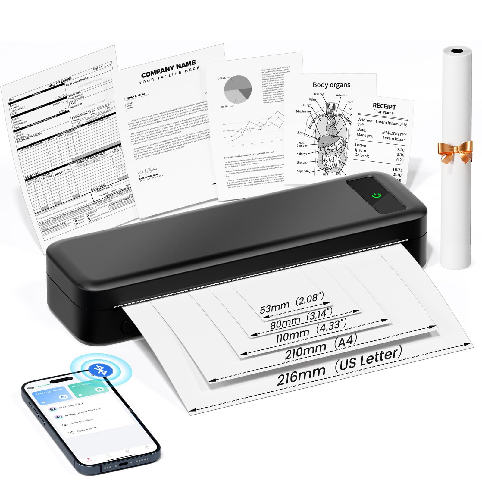 Portable Thermal Printer Cashier Small