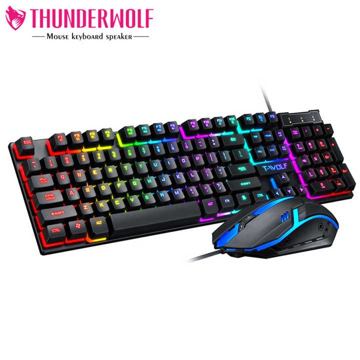 Keyboard & Mouse Wire T-Wolf TF200 Gamming RGB