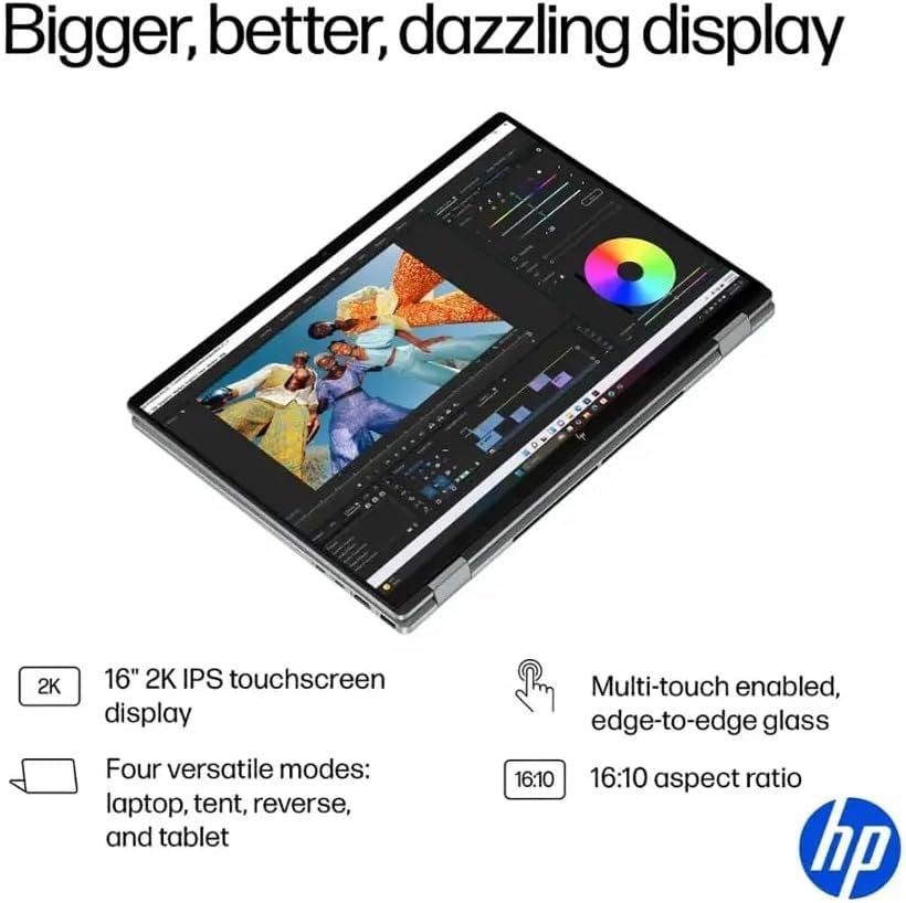 HP OmniBook X Flip 16-ar0013dx AMD R5-340APU/16/512/16"-2K-IPS-Touch-360/Win