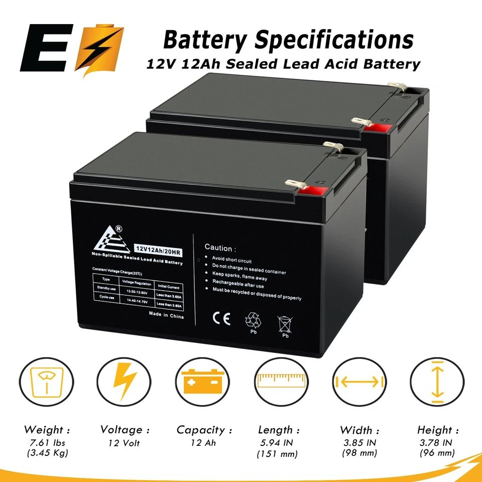 battery power solid 12v 12A