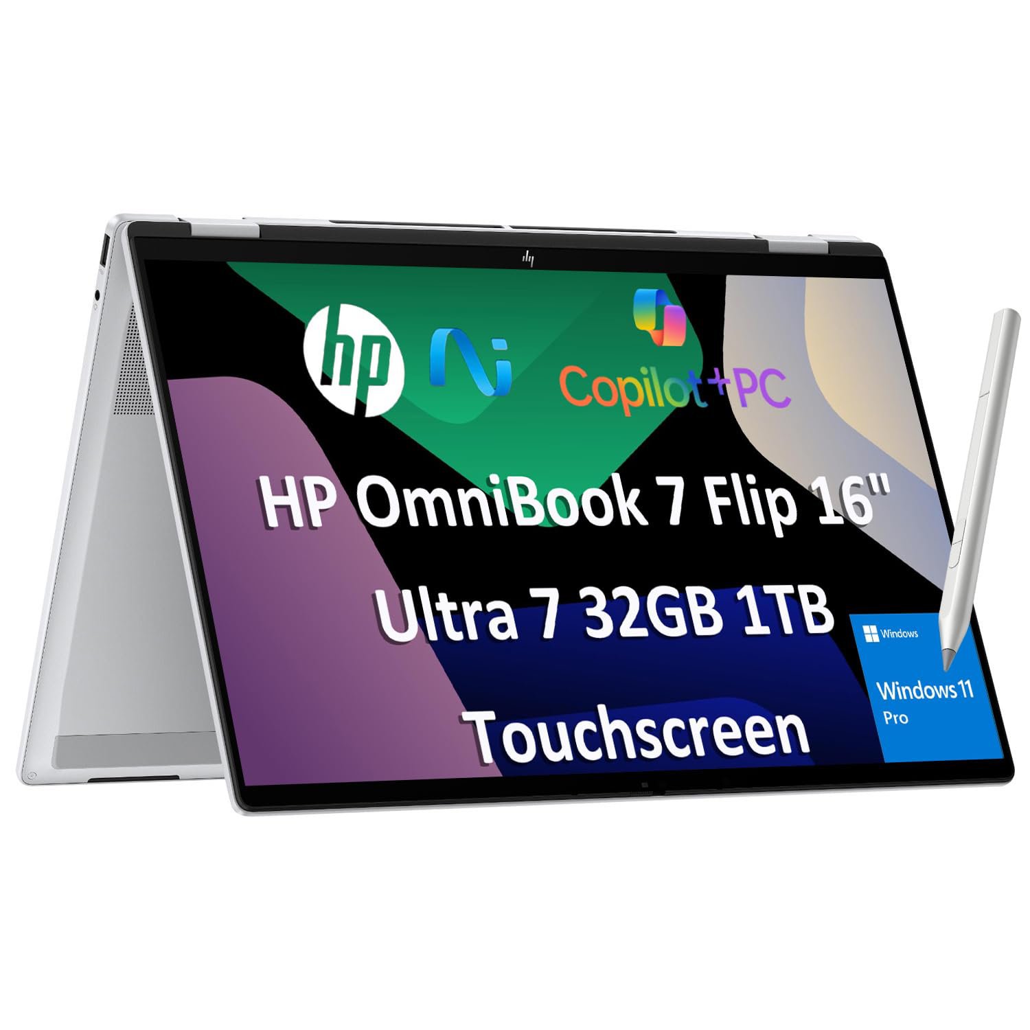 HP OmniBook X Flip 16-as0023dx U7-256V/16/1/16"-WUXGA-360-Touch-IPS/Win