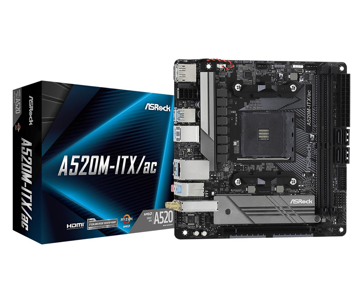 ASRock B550M-ITX/AC Supports 3rd Gen AMD AM4 Ryzen™ / Future AMD Ryzen™ Mini ITX