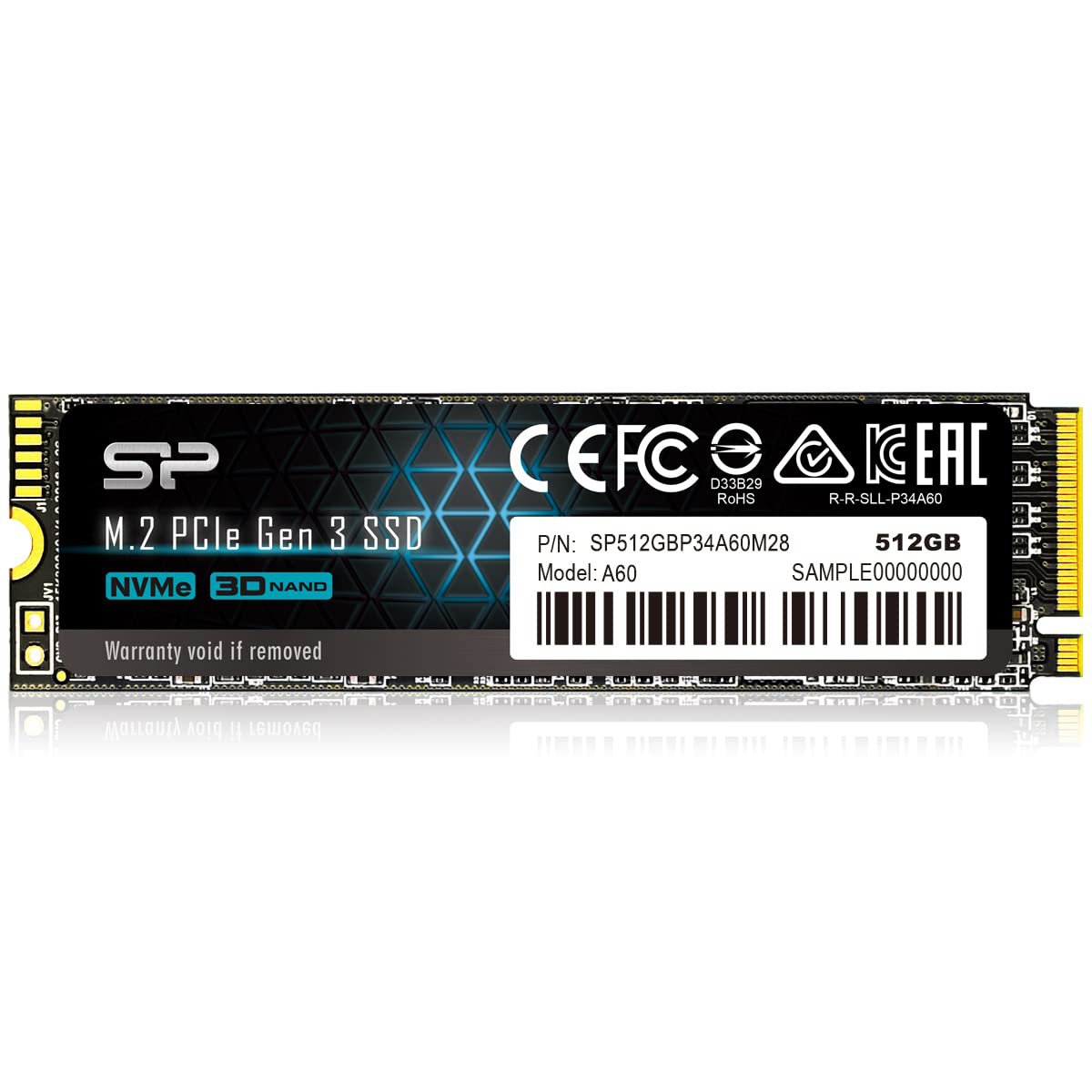 Silicon Power P34A60 256GB NVMe M.2 PCIe Gen3x4 SSD