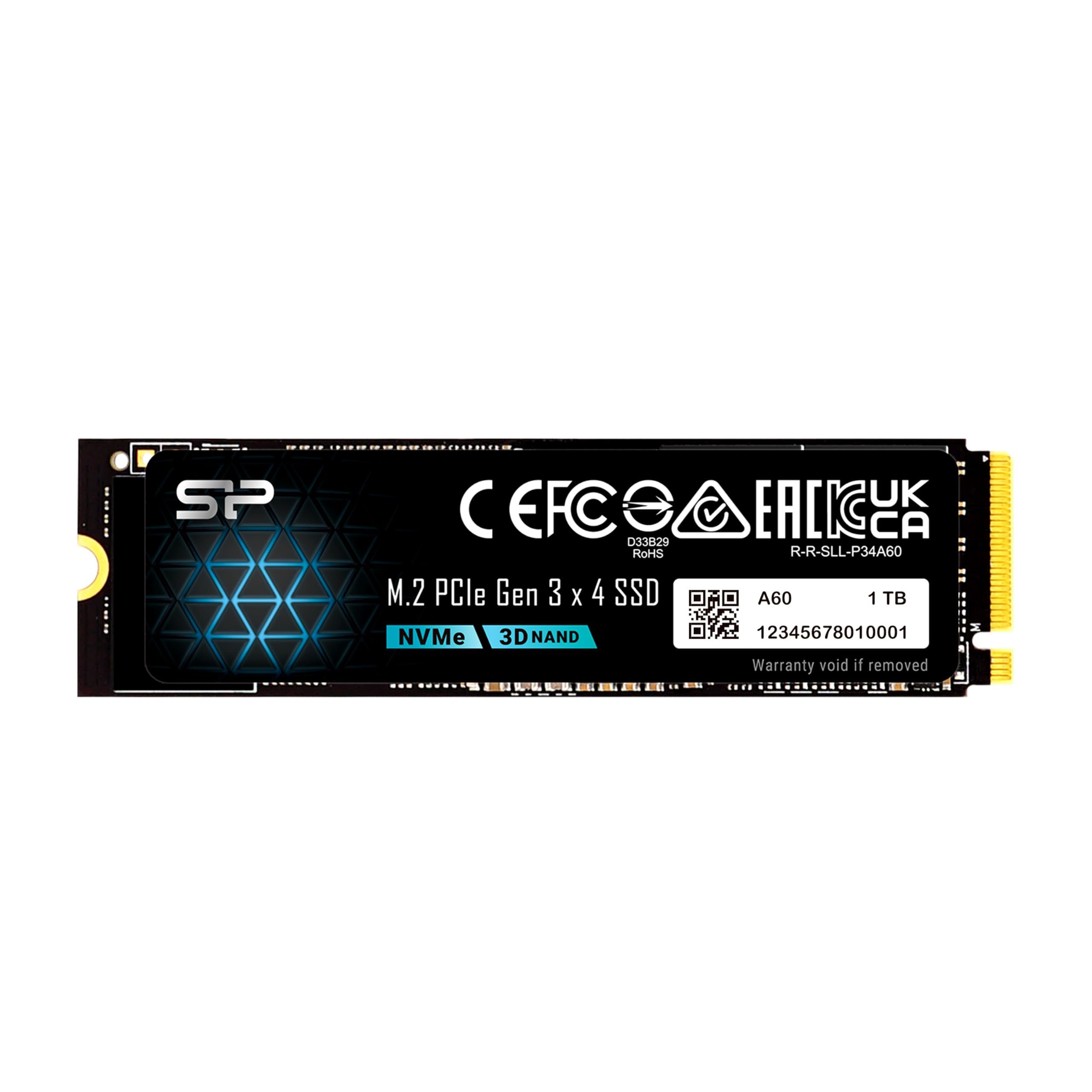 Silicon Power P34A60 1TB NVMe M.2 PCIe Gen3x4 2280 SSD