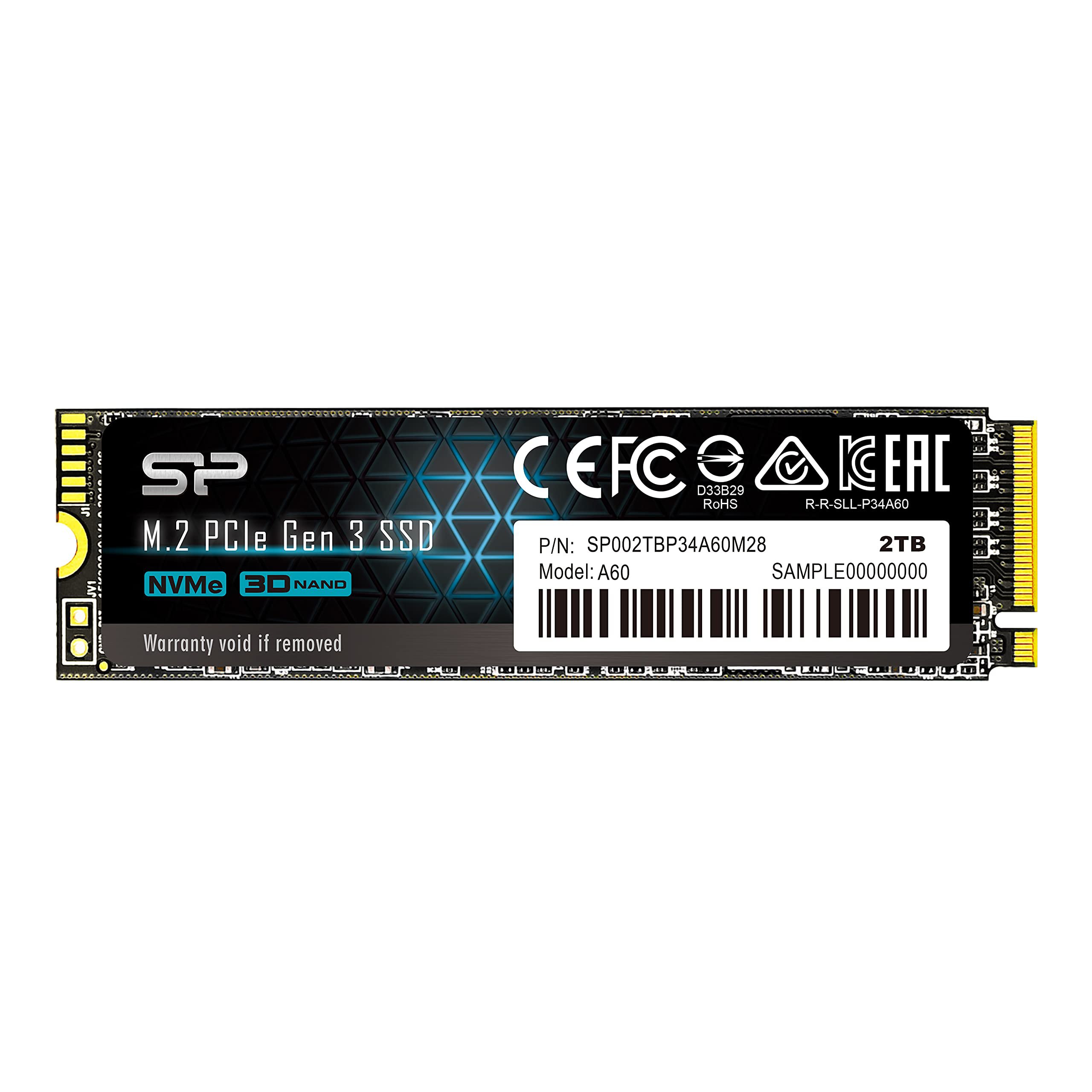 Silicon Power P34A60 512GB NVMe M.2 PCIe Gen3x4 2280 SSD