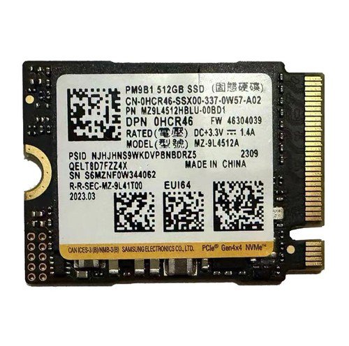 Samsung 512GB SSD Gen4x4 MSata Nvme BM9C1