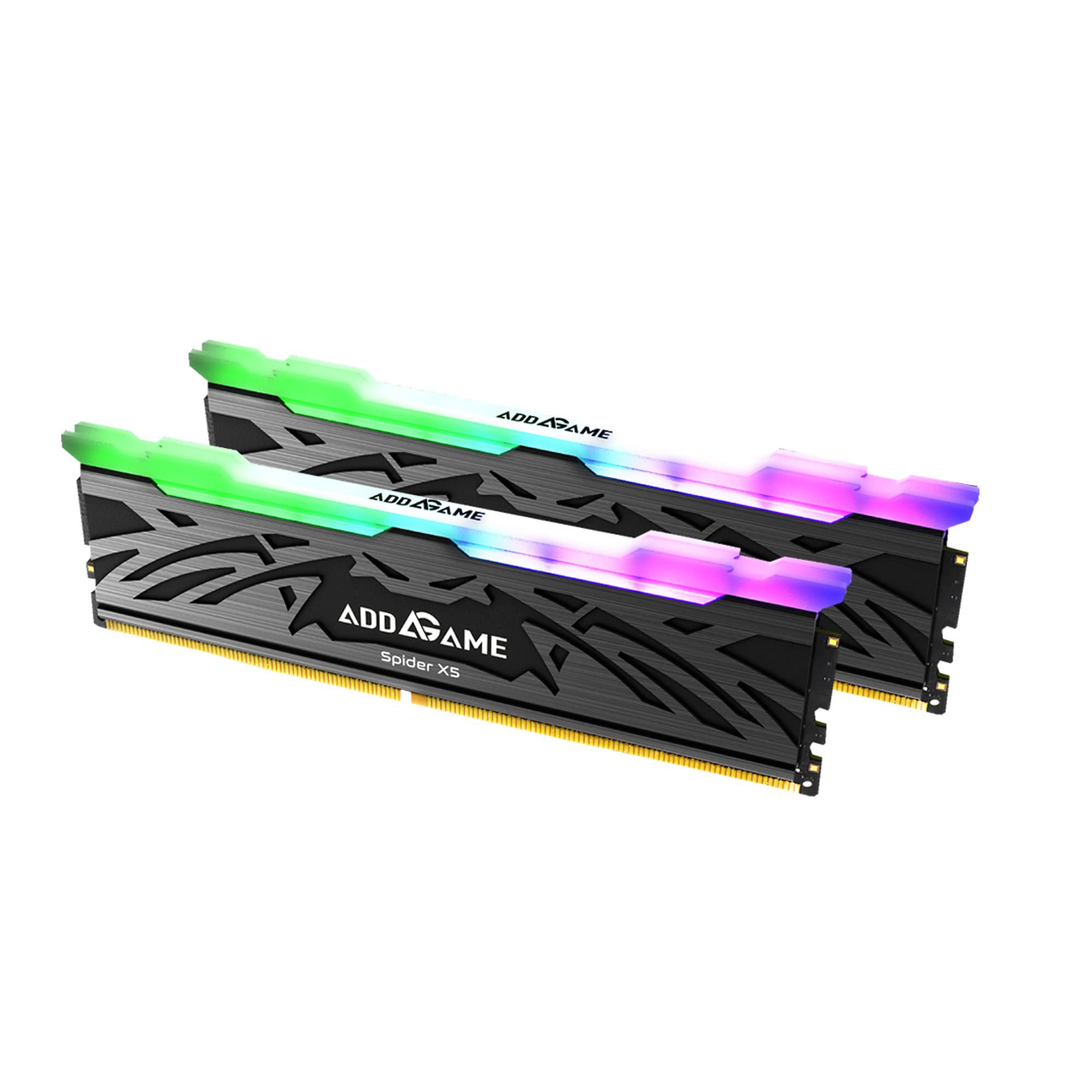 addlink AddGame Spider X5 RGB Gaming DDR5 RAM 32GB (2x16GB) 6400MHz CL38 RGB (Support Intel XMP) - Black