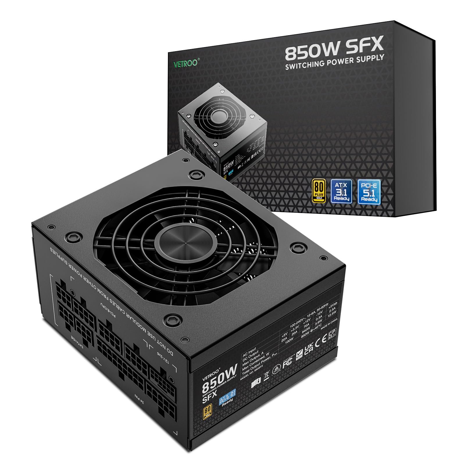 MSI MAG A650BN Gaming Power Supply 80 Plus Bronze Certified 650W Compact Size - ATX - Used No Box