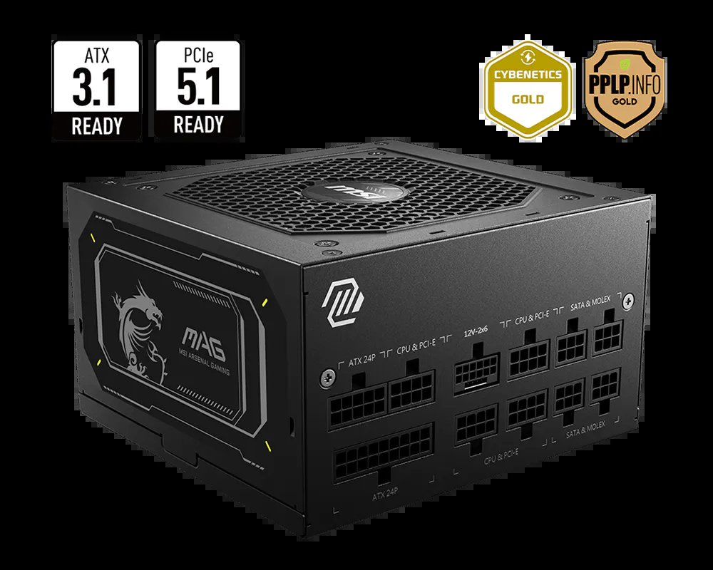 MSI MAG A850GL PCIE5 850W Modular Power Supply