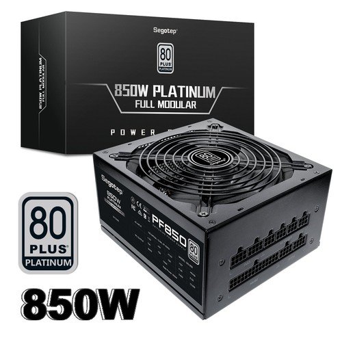 Segotep 80 Plus Platinum Modular Pm850W ATX 3.1 Computer Power Supply - Black