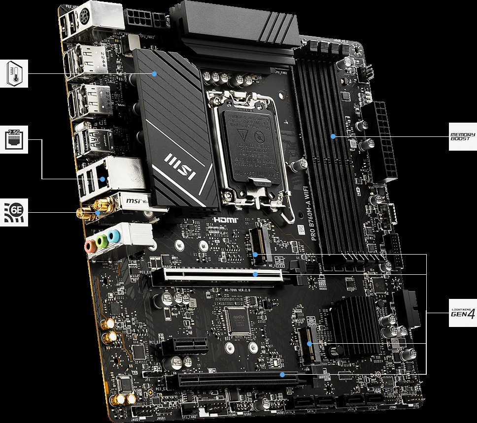 MSI PRO B760M-E Motherboard