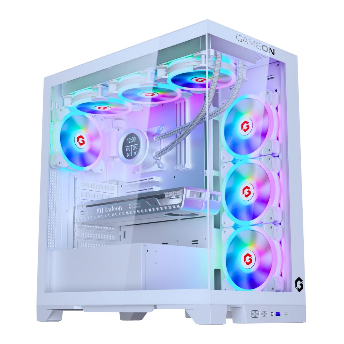 GAMEON Emperor Arctic IV Series Mid Tower PC Gaming Case