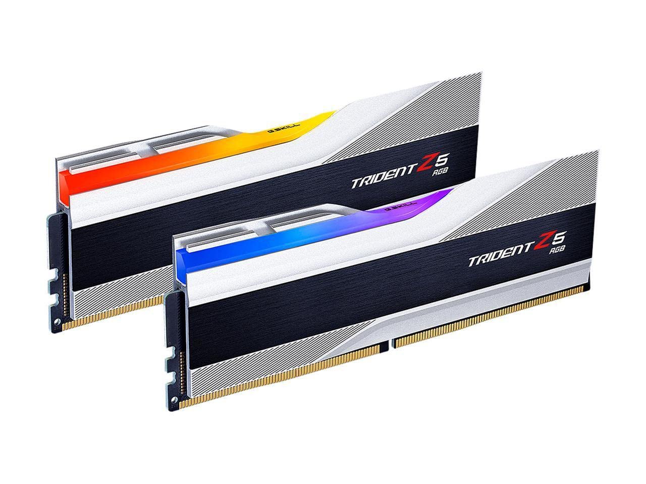G.Skill Trident Z5 RGB DDR5 32GB (2x16GB) 6400MHz Silver - Intel XMP Ready CL32