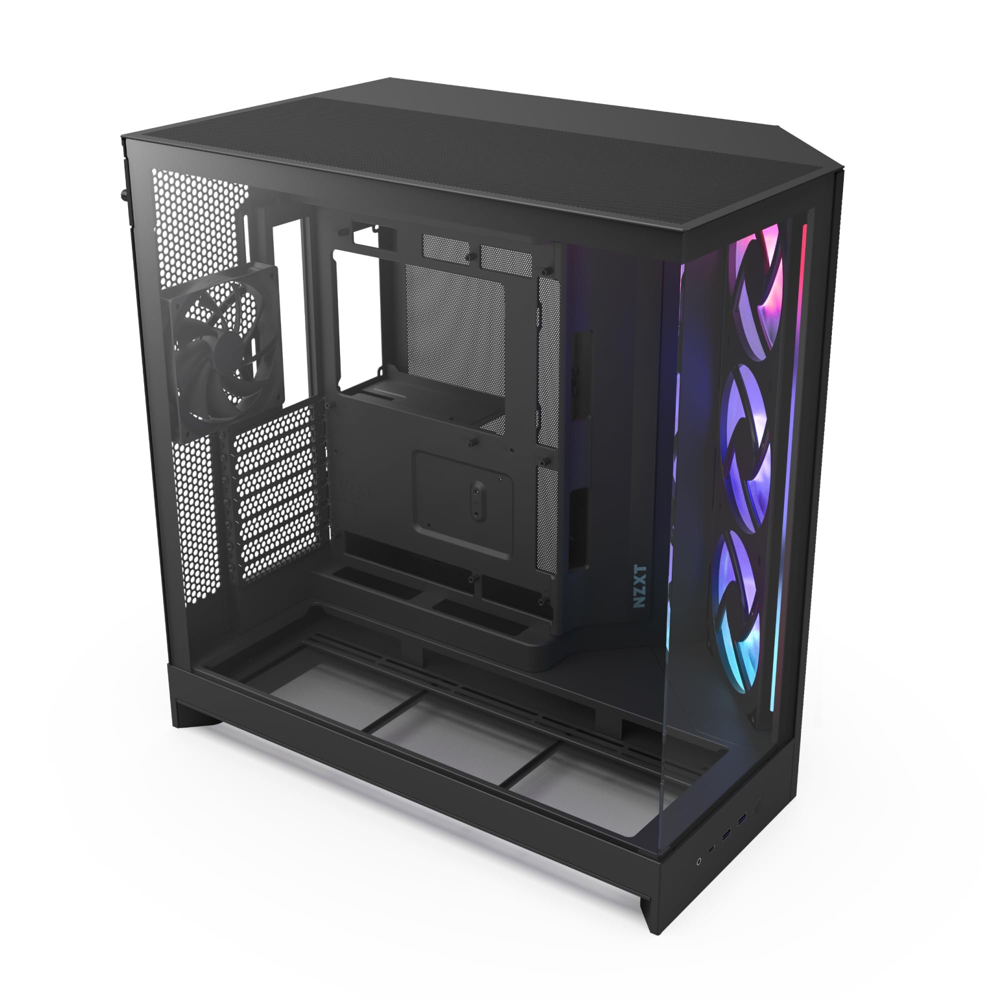 Manmu Mid Tower Double Chamber Gaming Case +10 RGB Fans