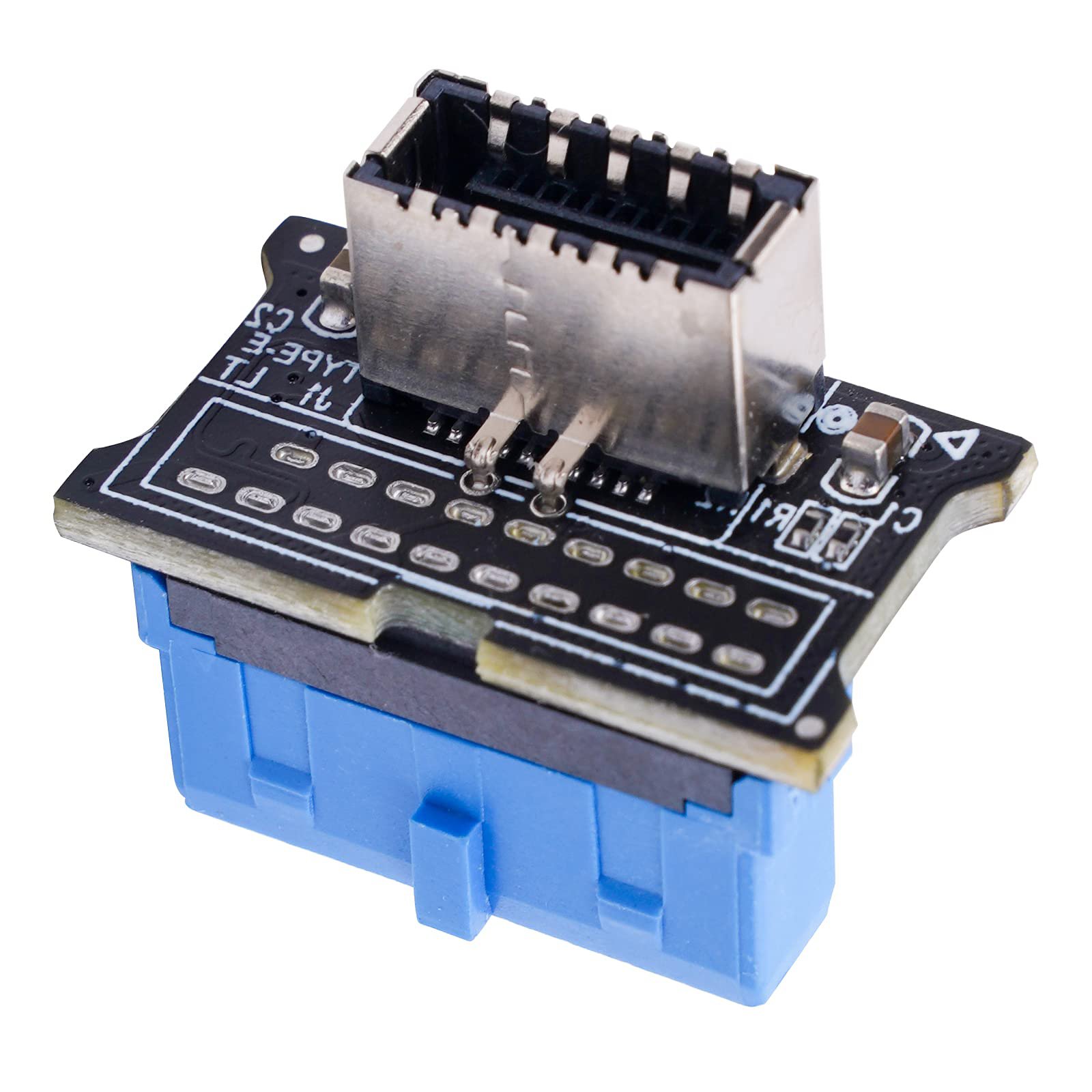 USB 3.0 19 Pin to Type E 20 Pin Header Adapter Type C USB 3.1 Front Panel Socket Expansion Card for Motherboard Riser Connector