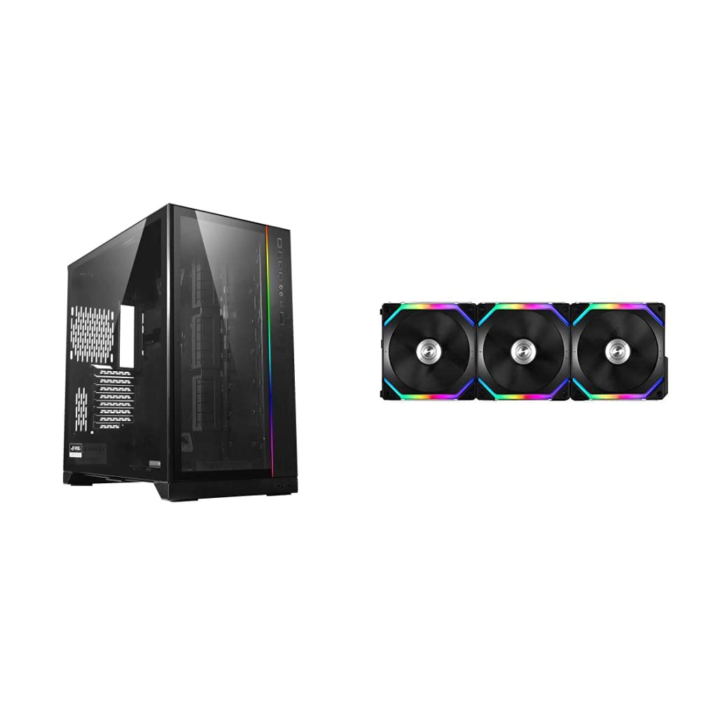 Lian Li O11D XL ROG Certified, Full Tower (Black) + Lian Li UNI FAN SL-INFINITY 120 RGB 2*Triple Pack (Black)