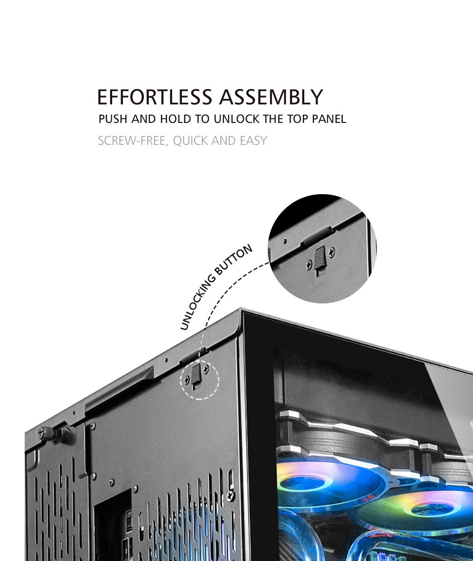 Lian Li O11D XL ROG Certified Full Tower (Black) + Lian Li UNI Fan TL LCD 120 - 2*Triple Pack - ARGB Fan Bundle