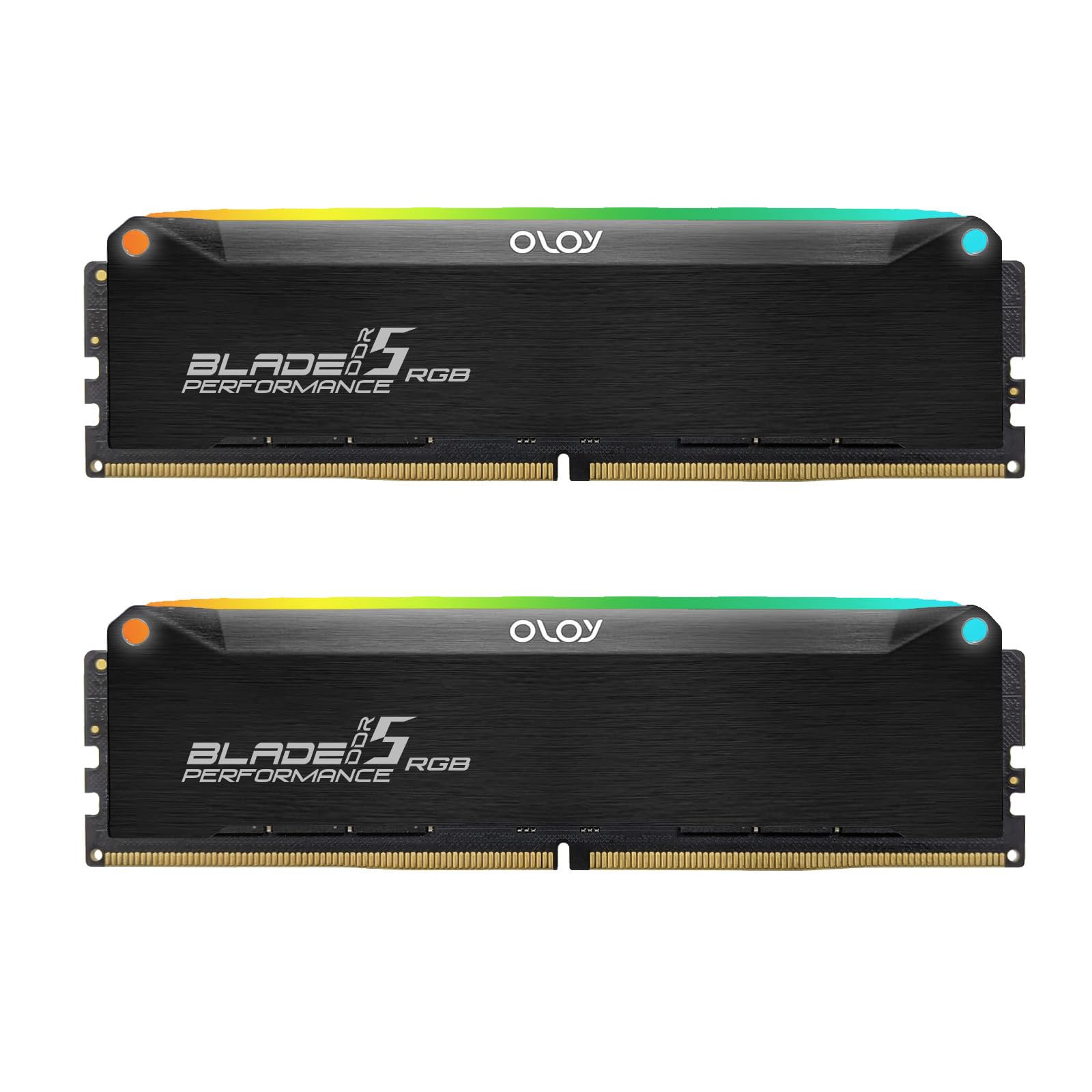 OLOy Hairline Blade RGB DDR5 RAM 32GB (2x16GB) 6000MHz 1.35V Gaming UDIMM RAM - Black