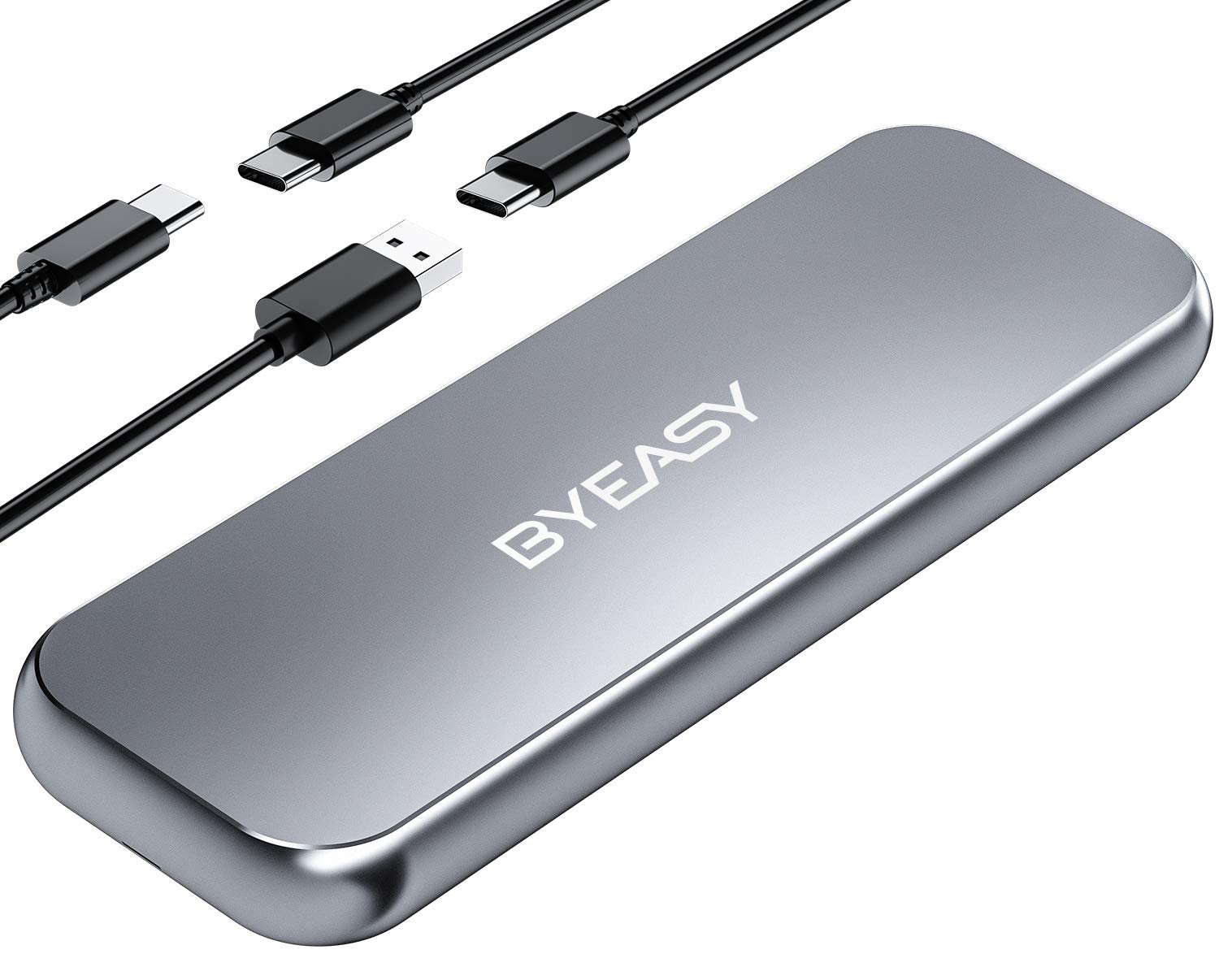 BYEASY M.2 NVMe SSD Enclosure Adapter with USB C/Thunderbolt 3 Compatible up to USB 3.1 Gen 2 Speeds (10Gbps). Includes USB-C and USB 3.0 Cables