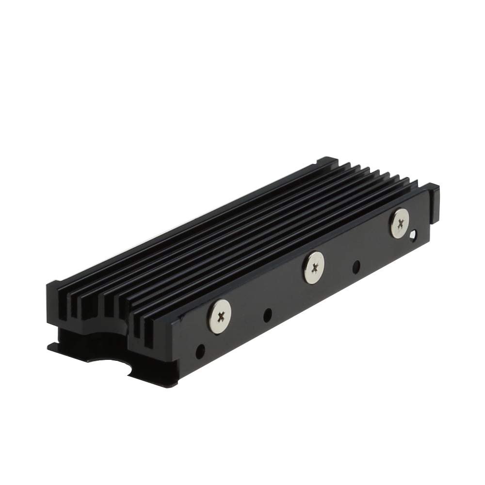 M.2 Heatsink SSD Cooler, Double-Sided Heat Sink with Thermal Silicone pad for PS5/PC PCIE NVME M.2 SSD - Black