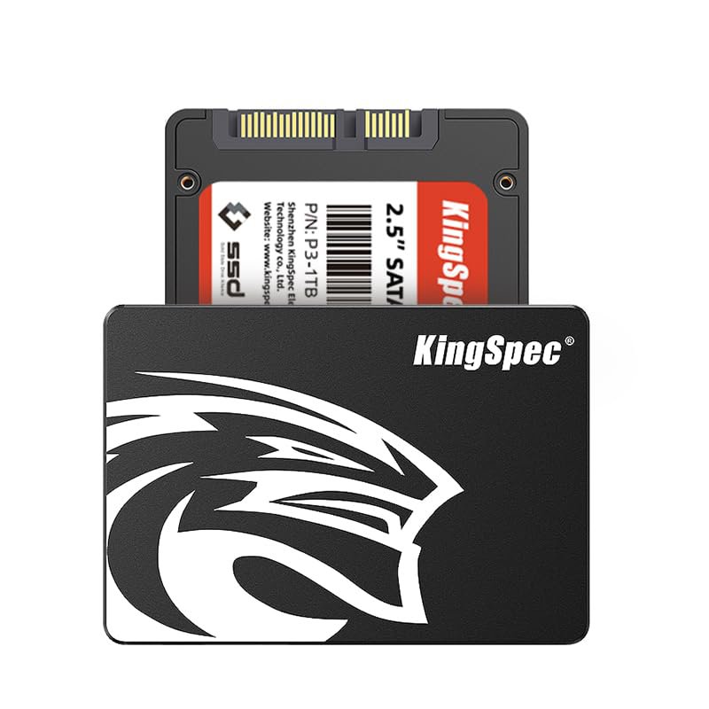 KingSpec 256GB 2.5" SATA SSD, SATA III 6Gb/s Internal Solid State Drive - 3D NAND TLC Flash