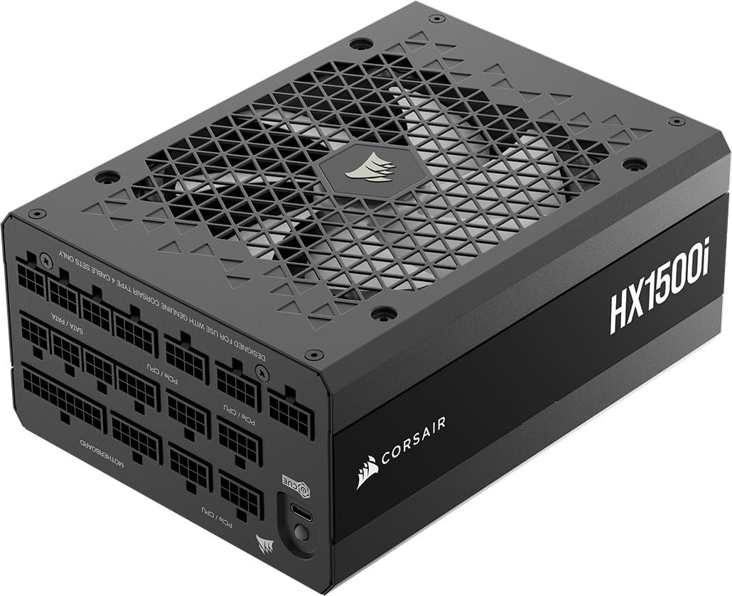 Corsair HX1500i (1500W, Platinum, Fully Modular, Zero RPM)