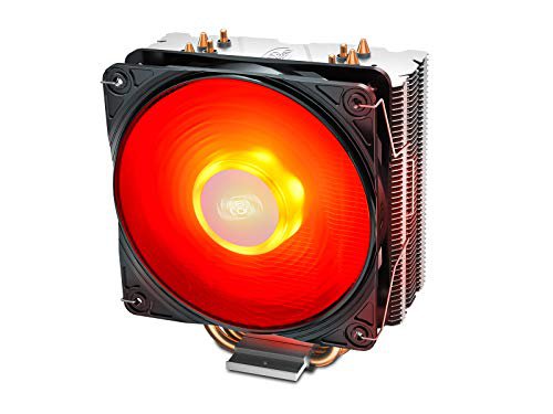 DeepCool GAMMAXX 400V2 Red CPU Air Cooler with 4 Heatpipes, 120mm PWM Fan and Red LED