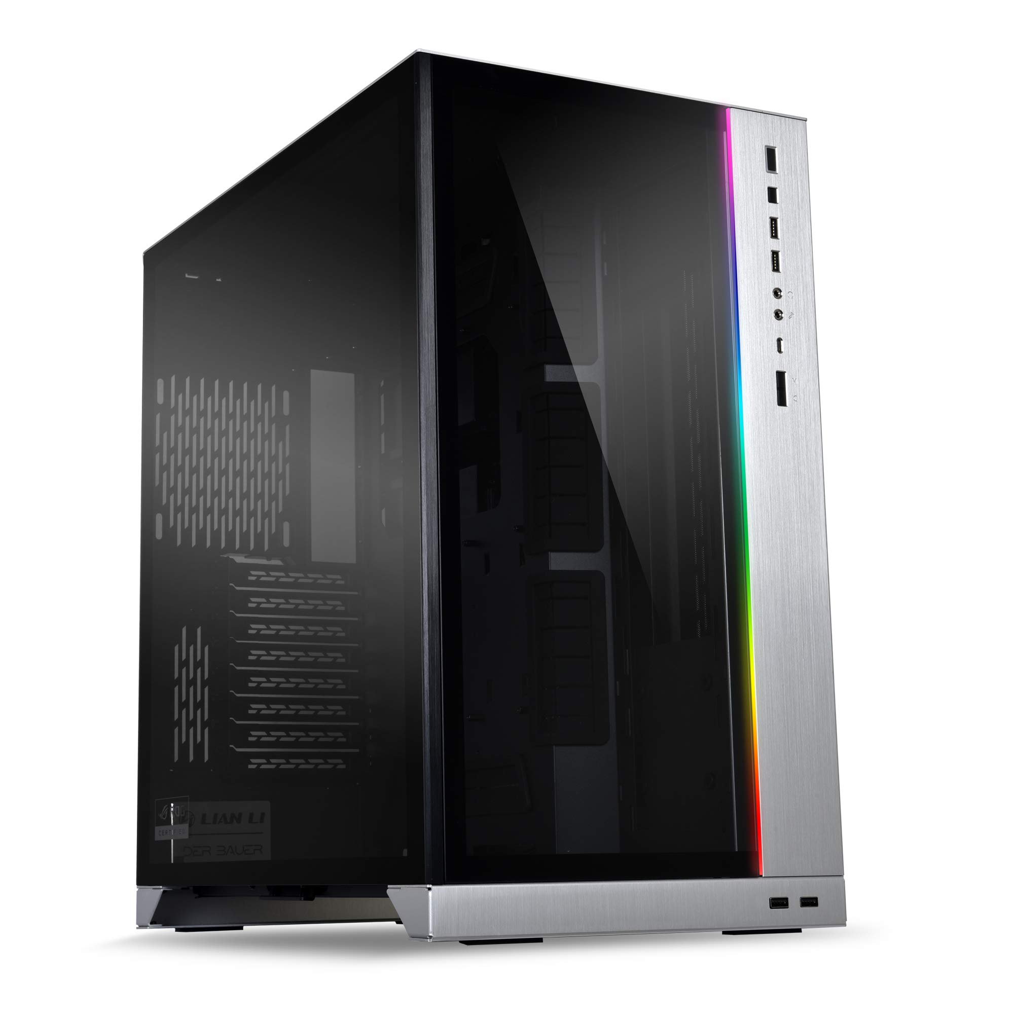 Lian Li O11 Dynamic XL Rog Certified, ATX Full Tower Gaming Computer Case - Silver