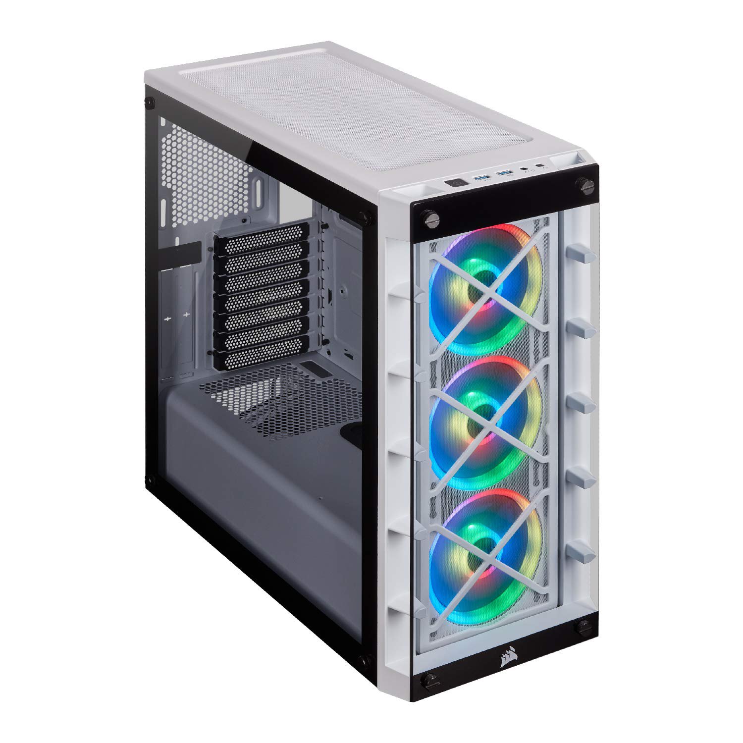 Corsair iCUE 465X RGB Mid-Tower ATX Smart Case - White