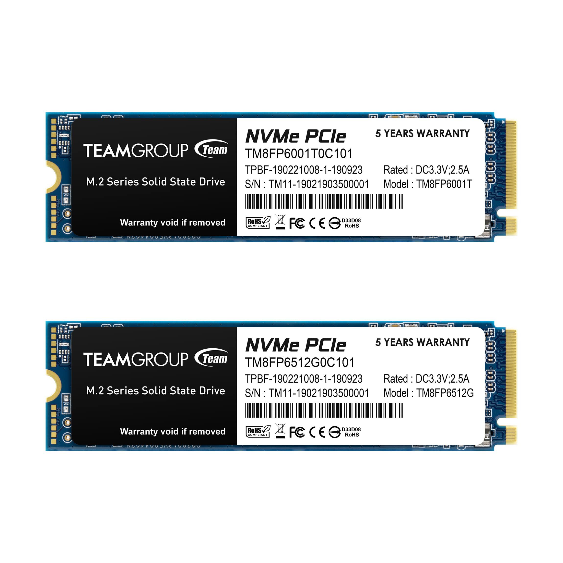 TEAMGROUP MP33 PRO 2TB SLC Cache 3D NAND TLC NVMe 1.3 PCIe Gen3x4 M.2 2280 Internal SSD