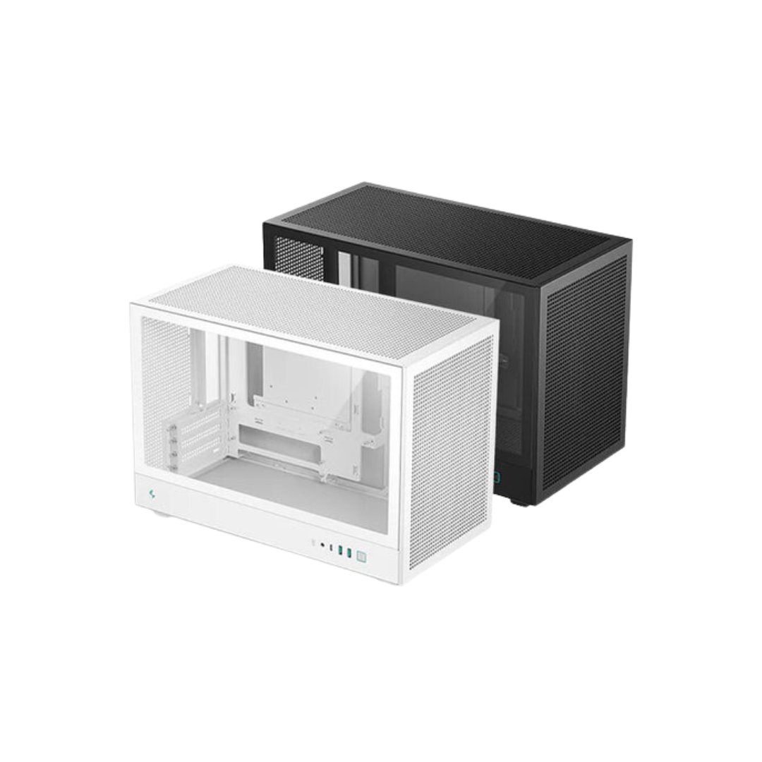 DeepCool CH260 Micro-ATX Computer Case, Up to 360mm Radiator, Up to 6x 120mm Fan Support, Tempered Glass Side Panel, Wraparound Mesh Panels - Black