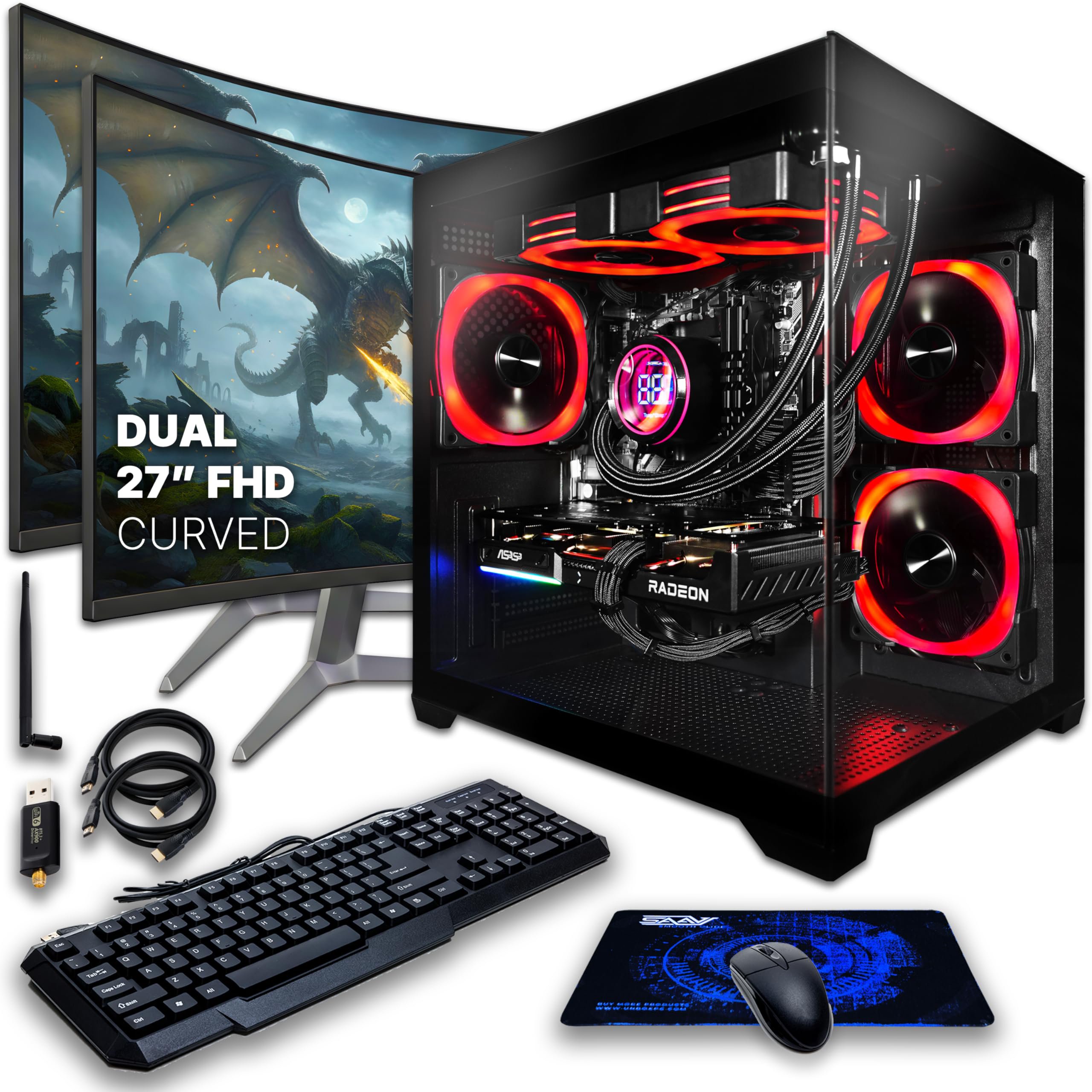 Gaming PC — Ryzen 7 7700 · 16GB DDR5 RAM · RX 7700 XT OC 12GB · 1TB NVMe SSD