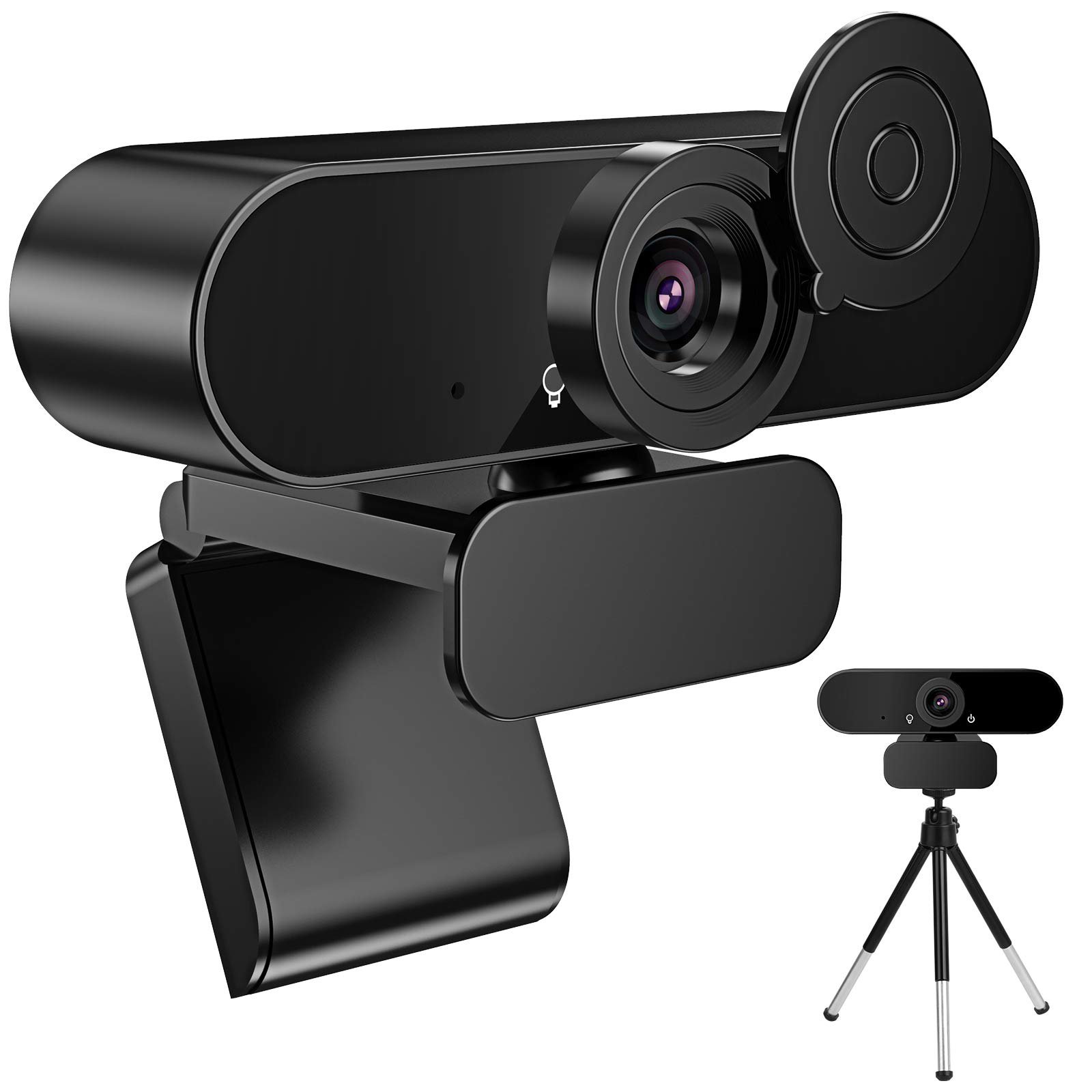 Liraip 1080P HD Webcam with Microphone Webcam Data Protection Cover, Tripod, Laptop, Computer, Desktop Plug & Play Webcam