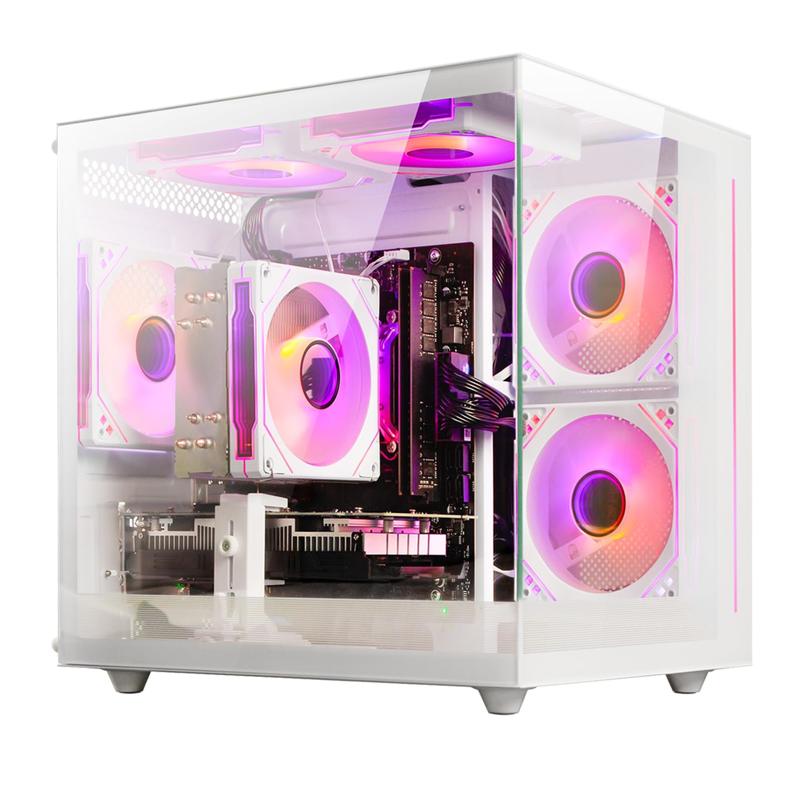 DeepCool CH780 WH White PC case ATX Dual-Chamber 3 x 140mm PWM ARGB Fans Pre-Installed Full Tower Gaming PC Case