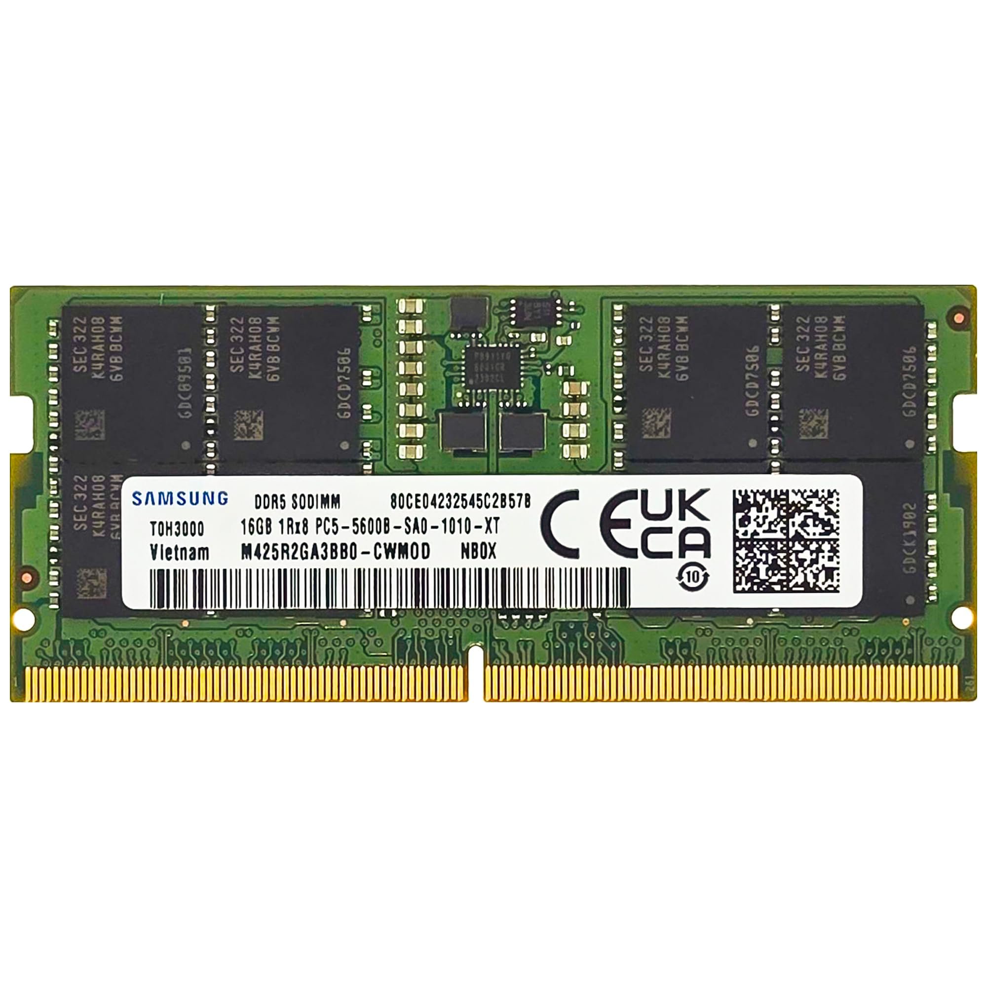 Crucial 16GB Single DDR5-5200MHz SODIMM Laptop Memory Module Ram