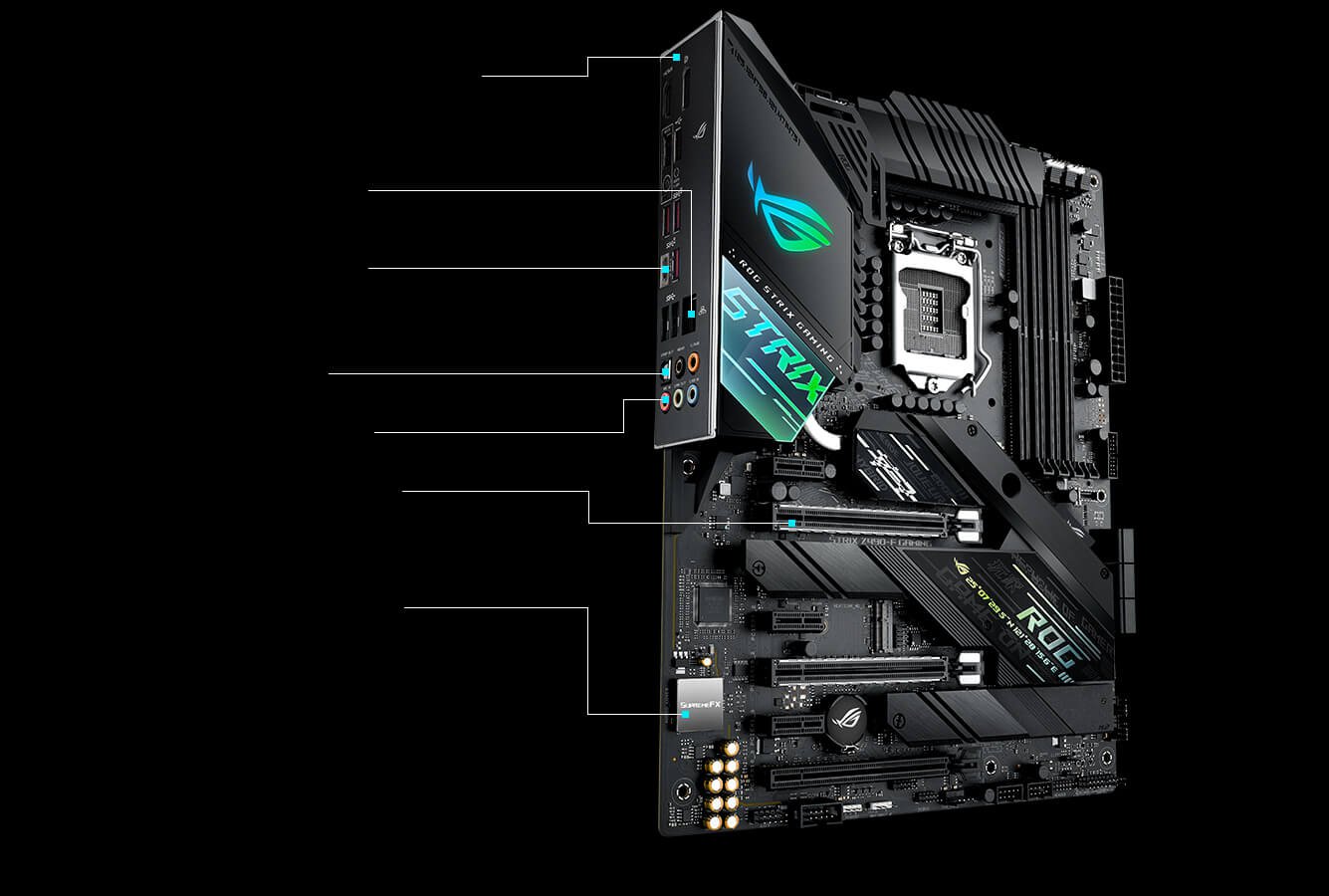 Asus ROG Strix Z490-F Gaming LGA 1200 ATX DDR4-SDRAM 4600MHz (OC), Thunderbolt header