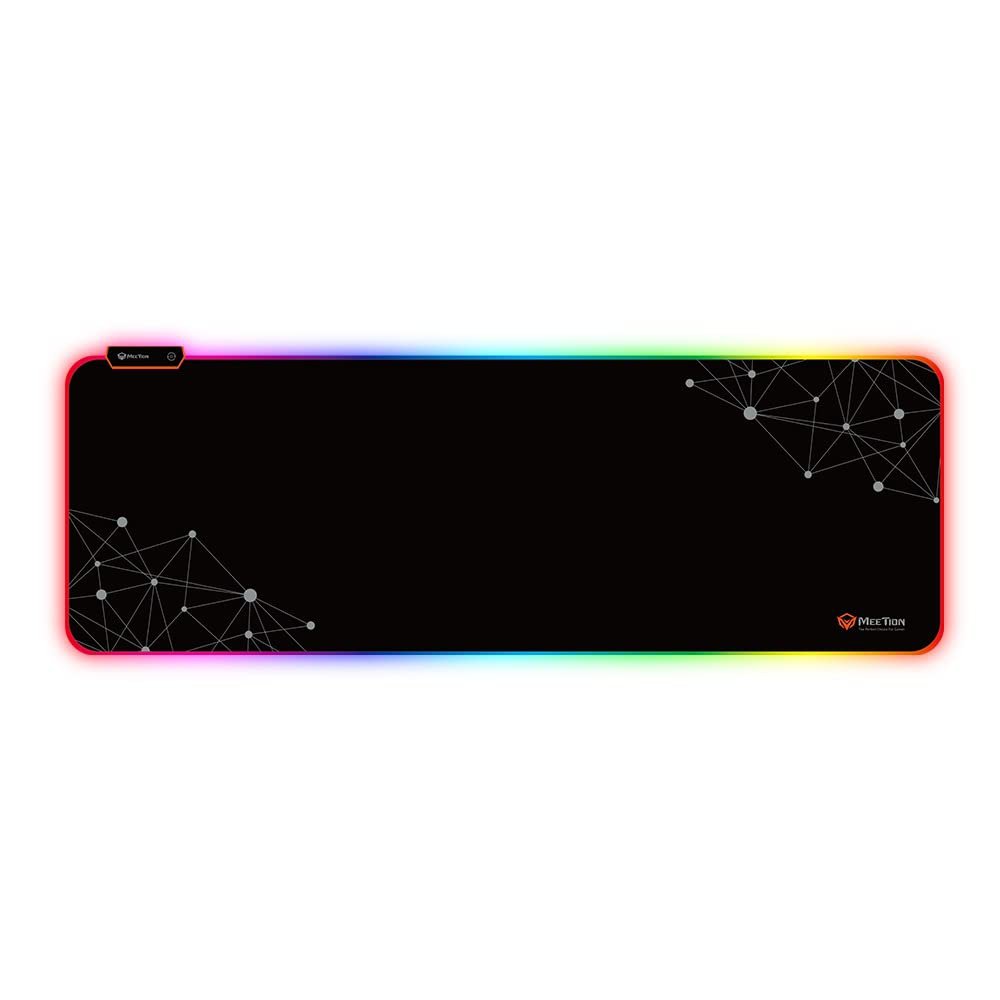 Meetion PD121 – RGB Colorful Back Light Mouse Pad for Computer PC/Laptop (88x31cm) - Black