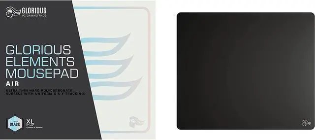 Glorious Elements Air Mousepad - XL Hard and Ultra Thin Polycarbonate Flexible Surface Large Gaming Mouse Pad
