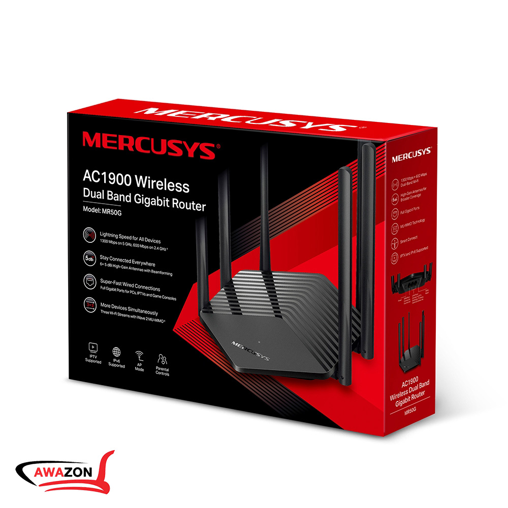 Router Mercusys AC1900 MR50G 6 Antena