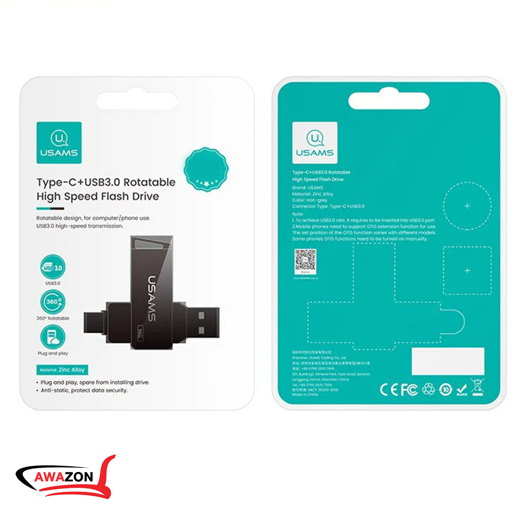 Flash Memory 64GB Usams USB and Type-C