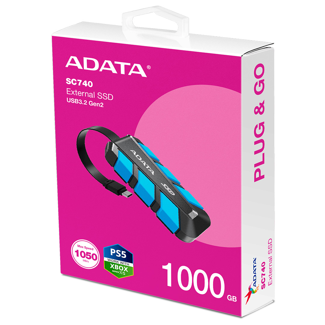 External Hard Adata 1TB SSD SC740 Type-C