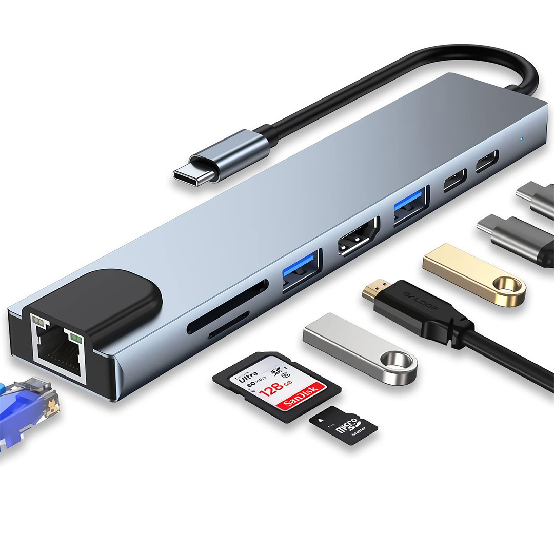 Adapter Type-C 8 in 1 All in 1