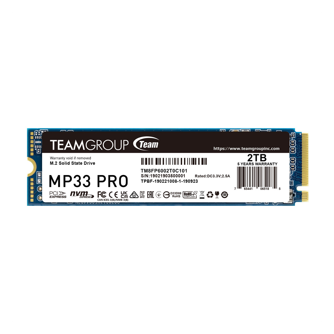 Hard TeamGroup 2TB SSD NVME MP33 PRO