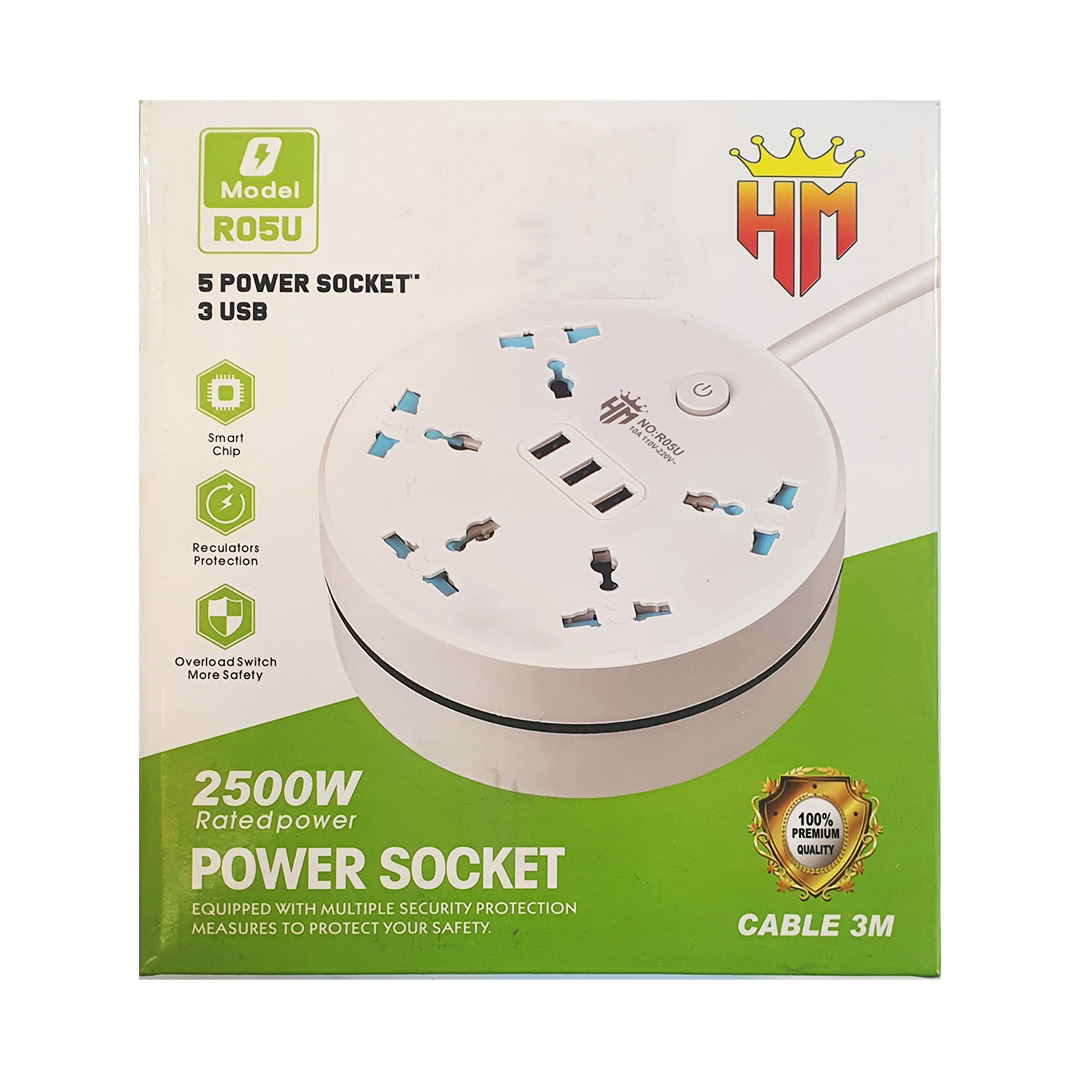 Taqsim HM R05U 5 Power and 3 USB 3m