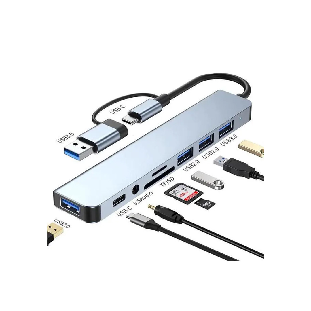 Type-C and USB 8 in 1 Adapter