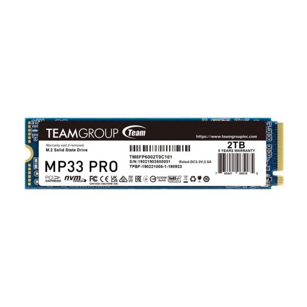 Hard TeamGroup 2TB SSD NVME MP33 PRO - Image 1