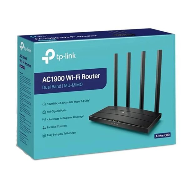 Router TP-LINK 4 Antenna AC1900 Archer C80